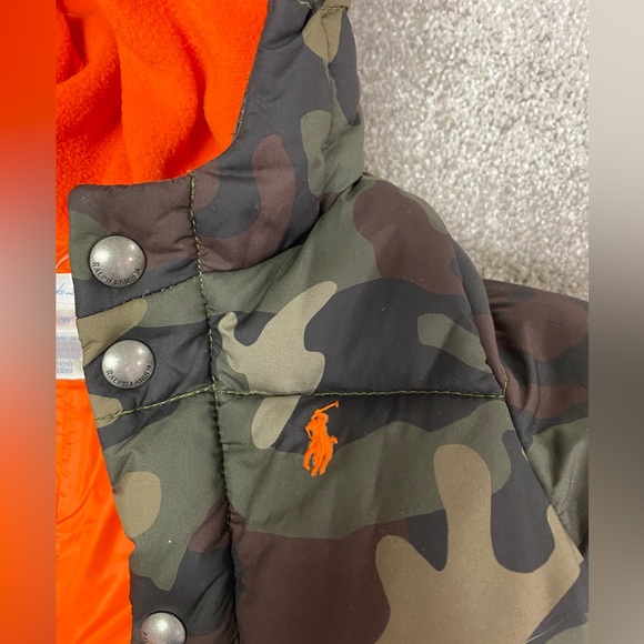 Ralph Polo Lauren baby 9M puffy jacket suit camouflage pattern - Picture 2 of 6